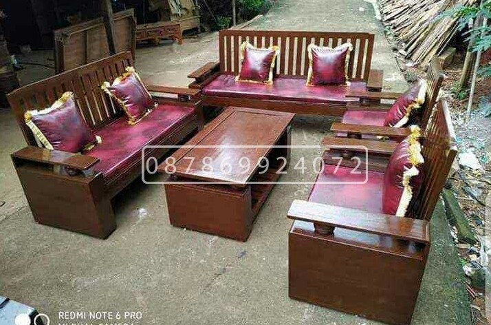 kursi sofa tamu minimalis kayu jati tua berkualitas asli Jepara 2211 s